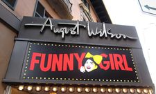 Funny Girl on the August Wilson Theatre marquee