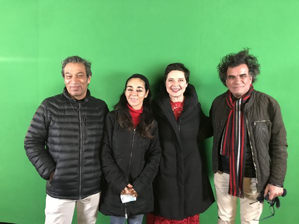 Land of Dreams directors Shoja Azari and Shirin Neshat with Isabella Rossellini and cinematographer Ghasem Ebrahimian