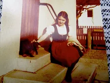 Anne-Katrin Titze with her wiry-haired dachshund Babsi