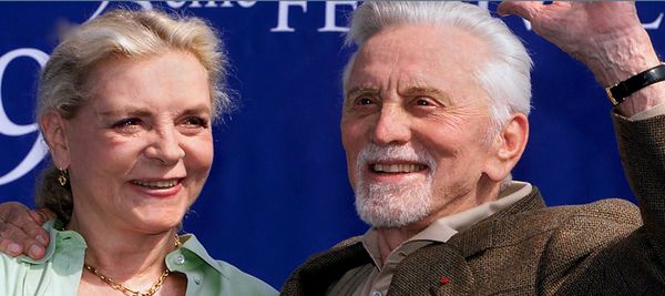 Two all-time Hollywood greats Lauren Bacall and Kirk Douglas at the Deauville Festival of American Cinema in Deauville in 1999. They were regular attendees over the years.