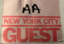 All Access Guest Pass for the Bad Seeds Beacon Theatre concerts in 2002