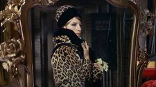 Barbra Streisand in the leopard coat in the movie Funny Girl