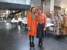 Batsheva Hay with Anne-Katrin Titze at her pop-up shop on West Broadway in early 2019