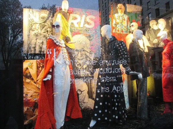 Bergdorf Goodman window tribute to Iris