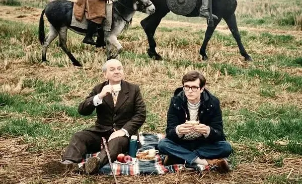 Two for the road: Jorge Luis Borges (Luis Gnecco) and Jay Parini (Fionn Whitehead) in Borges and Me