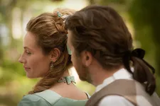 Madame de La Pommeraye (Cécile de France) with Marquis des Arcis (Edouard Baer): "For me she's a character I wanted to defend ..."