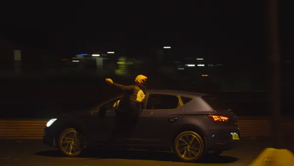 Young Spencer driving his car in Celtic Utopia