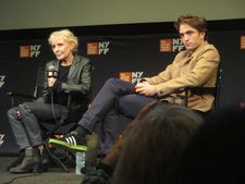 Claire Denis with Robert Pattinson at the New York Film Festival press conference for High Life