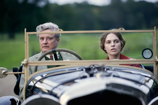 Jane Fairchild (Odessa Young) with Godfrey Niven (Colin Firth) in Eva Husson’s Mothering Sunday