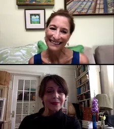 Connie Hochman with Anne-Katrin Titze on meeting George Balanchine as a child: “I felt very comfortable with him, a little in awe because you felt he was running the show.”