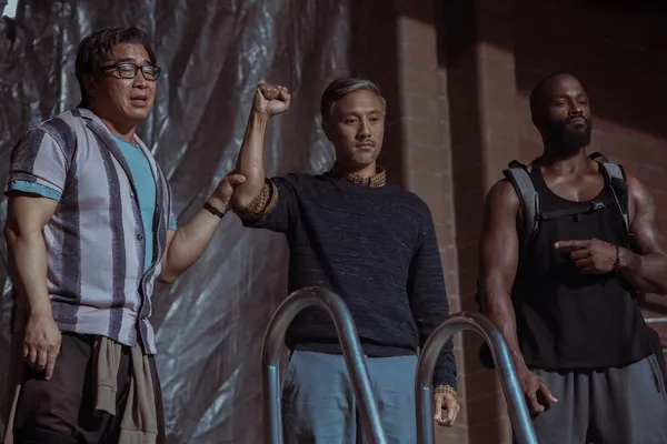 Ron Yuan, Alain Uy and Mykel Shannon Jenkins as The Three Tigers