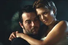 Denis Ménochet as Toni with Léa Seydoux as Karole: "I really wanted to have the first fifteen minutes, twenty minutes of the film to put the subject on the table."