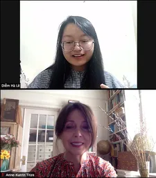 Diễm Hà Lệ with Anne-Katrin Titze: “My Hmong friends started to introduce me to their culture and I was very curious about this.”