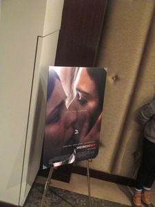 Bleecker Street Disobedience poster at invited screening with Alessandro Nivola and Rachel Weisz
