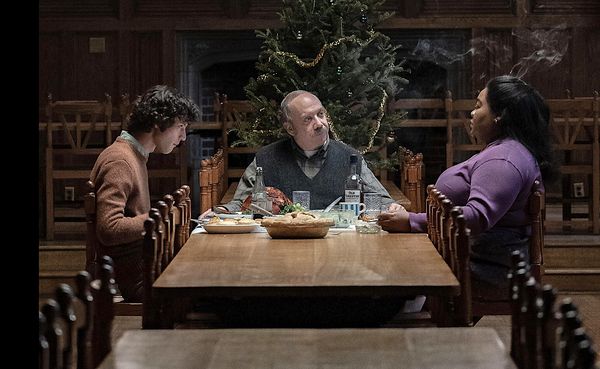 Alexander Payne’s Golden Globe-nominated The Holdovers, costumes by Wendy Chuck, stars Dominic Sessa, Paul Giamatti (Golden Globe nomination), and Da'Vine Joy Randolph (Golden Globe nomination)