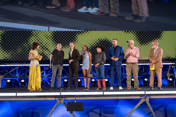 Down The Arm Of God delegation in Locarno including Bart Guthrie, Caleb Landry Jones, India Marie Cross, Kip Lee Billups, Peter Brunner, John PW Jones and Christopher Israel