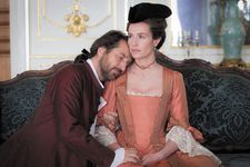 Marquis des Arcis (Edouard Baer) with Madame de La Pommeraye (Cécile de France): "I think we can see ourselves in Madame de La Pommeraye. But she goes farther than we would."