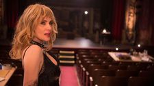 Emmanuelle Seigner as she appeared in Venus in Fur under Roman Polanski's direction, and opposite Mathieu Amalric