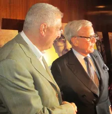 Errol Morris greets Tom Brokaw: "The best introduction that I ever had by one of the great journalists of our time"