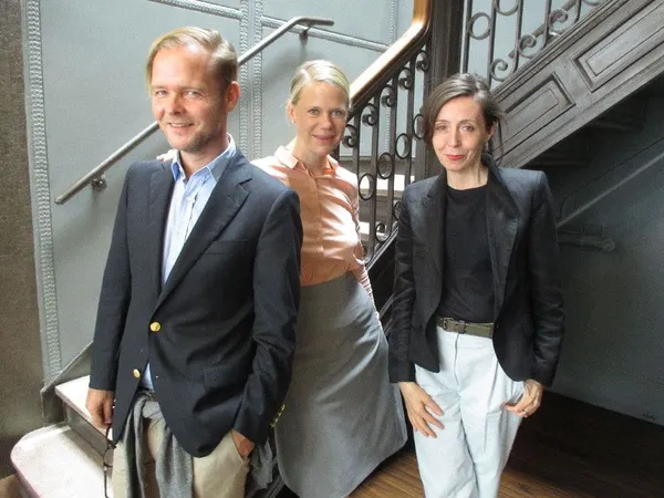 Finsterworld's Christian Kracht and Frauke Finsterwalder with Anne-Katrin Titze in New York