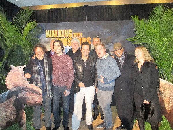 Walking With Dinosaurs and the forces behind Tim Hill, Justin Long, John Leguizamo, Skyler Stone.