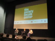 Paul Bowles scholar Francis Poole with You Are Not I director Sara Driver and Richard Peña at the 49th New York Film Festival