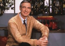 Fred Rogers with the Neighborhood Trolley on Mister Rogers’ Neighborhood