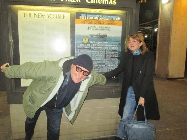 Gianfranco Rosi with Anne-Katrin Titze after the screening of Fire At Sea: "The only intuition I had at the beginning was to find a little boy as a point of view."