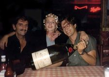 Harry Dean Stanton with Paris, Texas co-star Nastassja Kinski and Wim Wenders