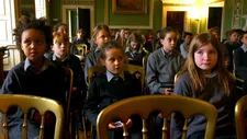 Headfort School students at assembly: "We filmed for two years. It was just the two of us. Neasa was doing the cinematography and I was doing sound."