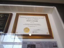 Hedy Lamarr 2014 Certificate of Induction to the National Inventors Hall of Fame