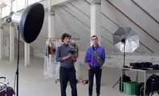 Photographer (Hyun Wanner) with Magnus (Lorenz Krieger)