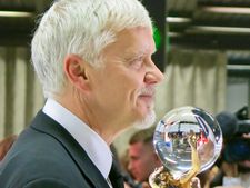 Tim Robbins with his Crystal Globe