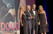 Awards night, from left: French actress Ludivine Sagnier, Michael Douglas and Joy and Alexandre Barrière (from the luxury hotels group and a founding partner of the Deauville Festival of American Cinema)