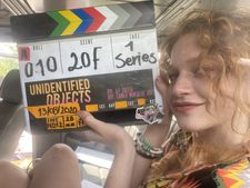 Sarah Hay on the set of Unidentified Objects