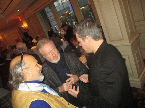 Joe Pantoliano with Ridley Scott and Matt Damon