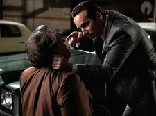 Dickie Moltisanti (Alessandro Nivola) goes off on Buddha (Joey Diaz): “The thing about explosive violence is that it almost forces you out of your plan.”