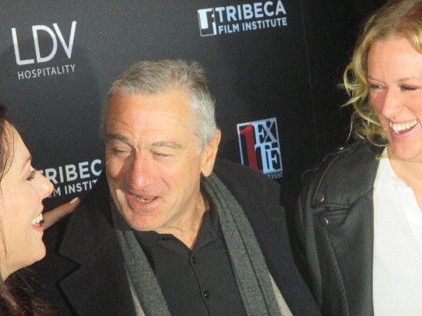 First Time Fest co-founders Johanna Bennett and Mandy Ward with the director of A Bronx Tale Robert De Niro at the 20th anniversary screening.