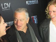 First Time Fest co-founders Johanna Bennett and Mandy Ward with the director of A Bronx Tale Robert De Niro at the 20th anniversary screening