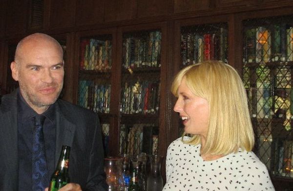 Calvary director/writer John Michael McDonagh with Kelly Reilly at the Explorers Club: "Well, in Ireland, 'dirty little whore', it's almost like endearing."