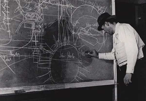 Joseph Beuys deer blackboard drawing
