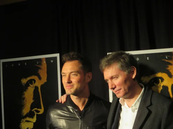 Caroline Champetier shot Kevin Macdonald's (seen here with his Black Sea star Jude Law) Howard Hawks: American Artist and Adam Simon's Sam Fuller documentary, produced by Tim Robbins and Colin MacCabe, The Typewriter, The Rifle And The Movie Camera for the British Film Institute