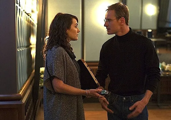 Kate Winslet and Michael Fassbender in Steve Jobs