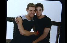 Kevyn Aucoin with husband Jeremy Antunes