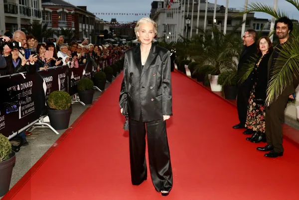 Kristin Scott Thomas on red carpet in Dinard. On her debut: 'My cinema career in a way was forged here in France but my feelings of love for my country of origin are so strong that I wanted my first film as a director to be in my mother-tongue'