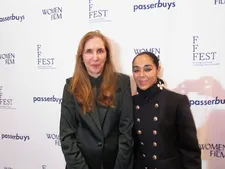 Laurie Simmons with Shirin Neshat on the FFFEST red carpet
