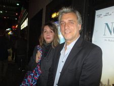 Lior Ashkenazi with Anne-Katrin Titze at the US theatrical premiere of Norman
