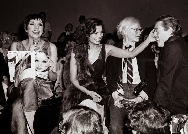 Liza Minnelli, Bianca Jagger, Andy Warhol, and Halston at Studio 54: "The rest of the world sees it as a triumph and a golden age of something that was a kind of paradise lost."