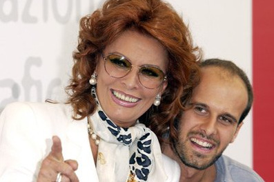 Sophia Loren and her son Edoardo Ponti heading for Cannes