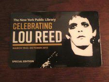 Ed Bahlman's Lou Reed New York Public Library card